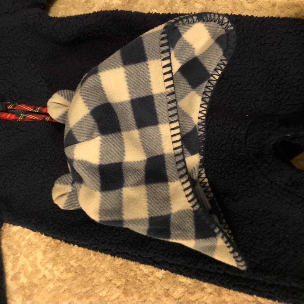 Navy Carter’s Sherpa suit and Old Navy bear hat - Picture 4 of 6